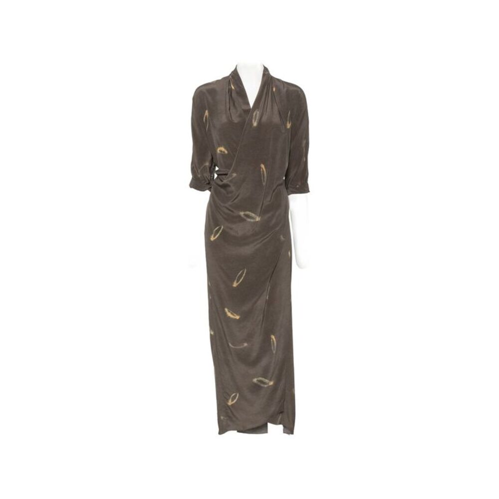 Cortana Women Thea Printed Silk Long Dress